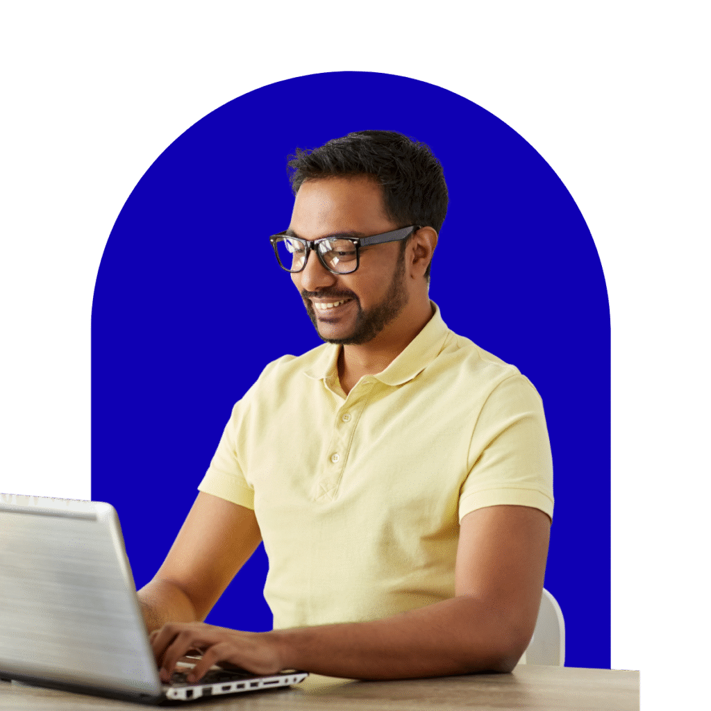 professional working on laptop